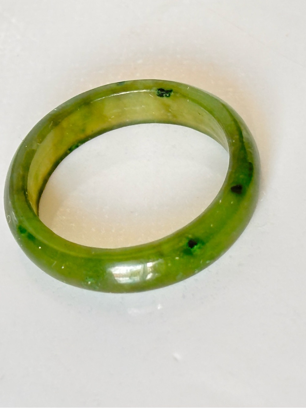 💥FREE💥Canadian Nephrite Jade Narrow Band Ring size 5